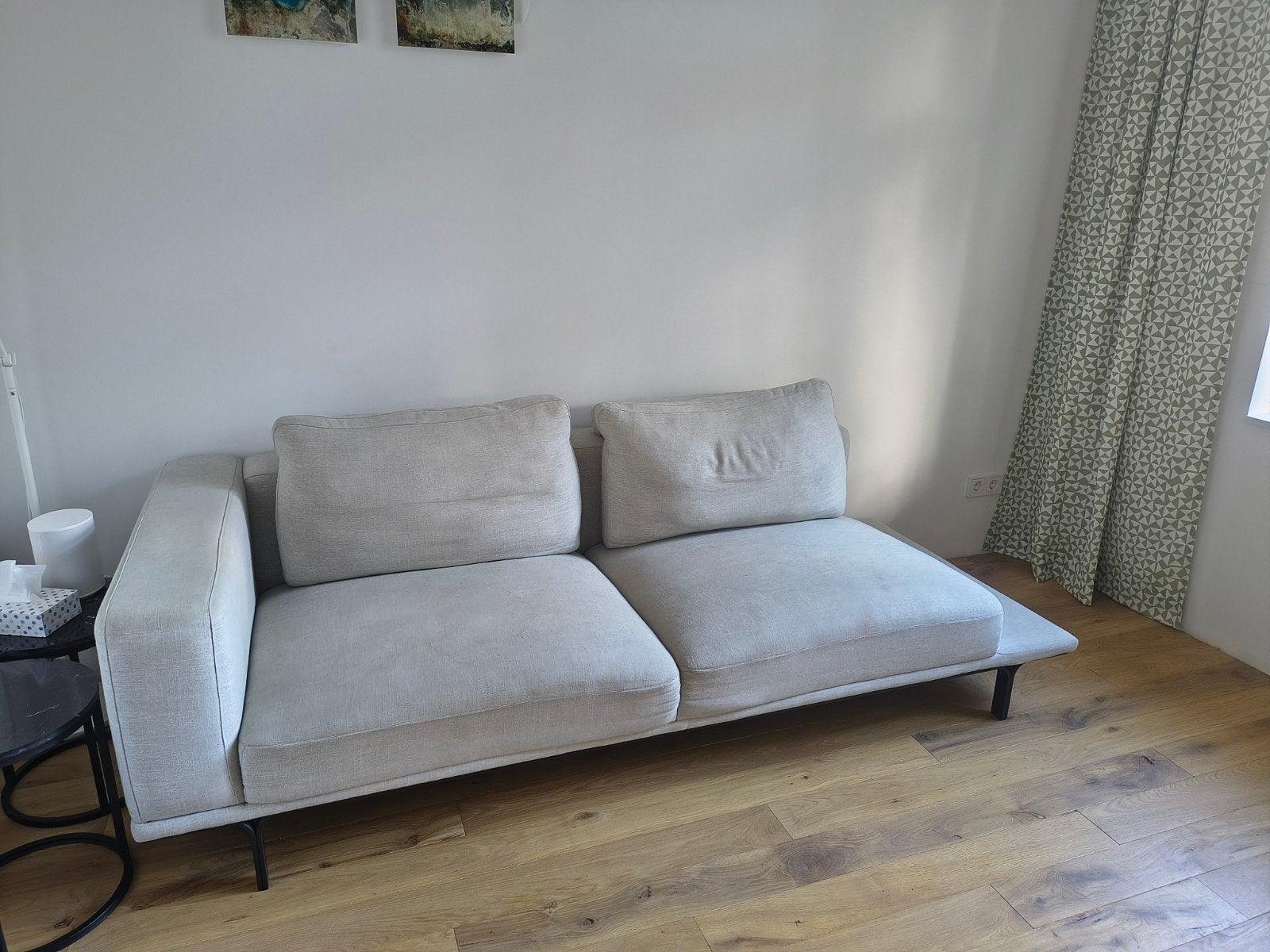 3 zitsbank, Ophalen, Gebruikt, Stof, Modern