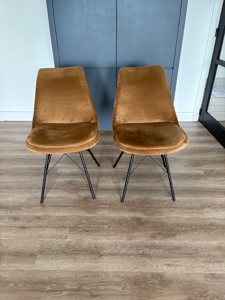 Stoelen, Huis en Inrichting, Stoelen, Ophalen, Twee, Bruin, Zo goed als nieuw