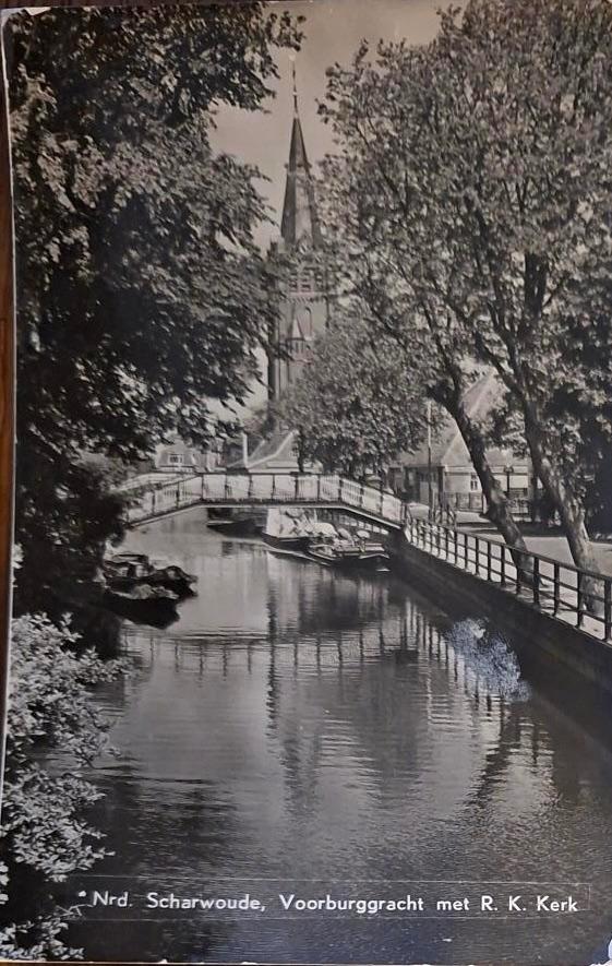 Noord Scharwoude- Voorburggracht 1958, Verzenden, 1940 tot 1960, Gelopen, Noord-Holland