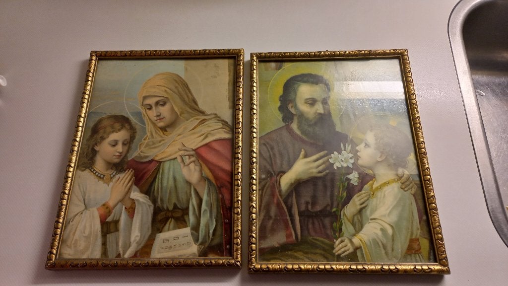oude prenten jozef + maria, Ophalen of Verzenden