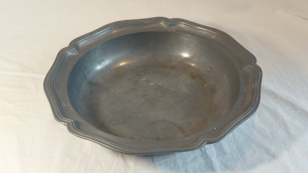 Tinnen fruitschaal, Ophalen of Verzenden