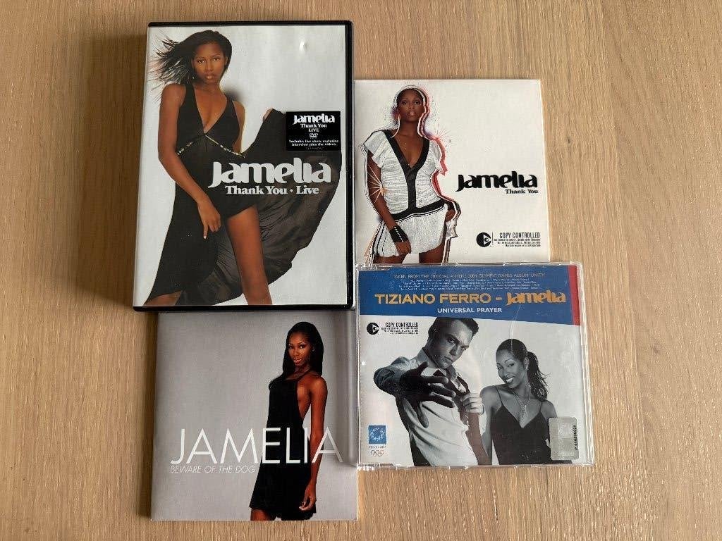 Jamelia 4x Single / DVD Live Thank You Tiziano Ferro, Ophalen of Verzenden, Zo goed als nieuw