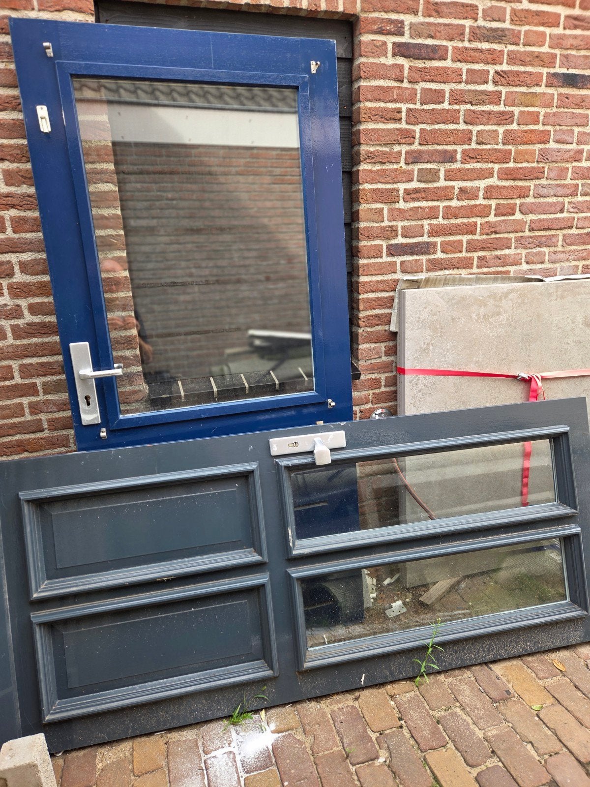 Gebruikte buitendeur met glas, Ophalen, Gebruikt, 80 tot 100 cm, Buitendeur