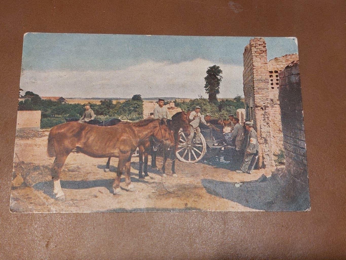 Duitse WOI ansichtkaart - Somme-Py (front Frankrijk 1916), Verzamelen, Ophalen of Verzenden, Voor 1920, Gelopen, Frankrijk