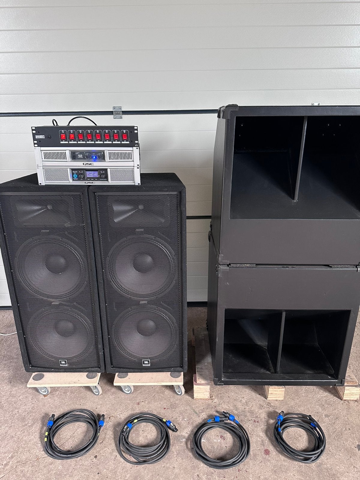JBL QSC RCF geluid set (gehele set), Overige systemen, Zo goed als nieuw, 120 watt of meer, Ophalen