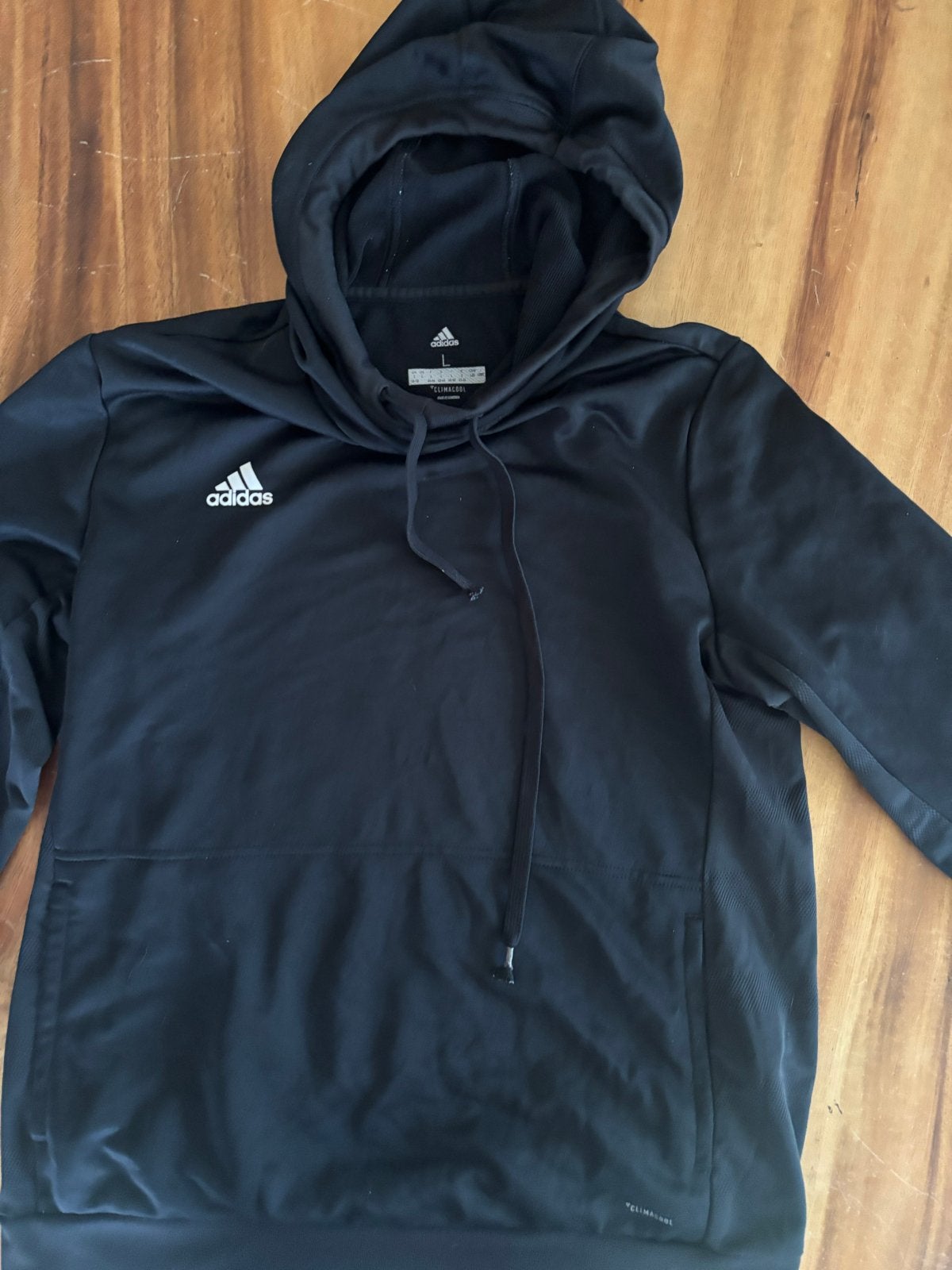 Adidas Climalite Hoodie Zwart Maat L, Maat 52/54 (L), Zwart, Ophalen of Verzenden, Zo goed als nieuw