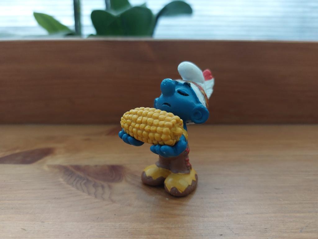 Indiaan smurf met maiskolf 20197 De Smurfen, Verzamelen, Smurfen, Ophalen of Verzenden