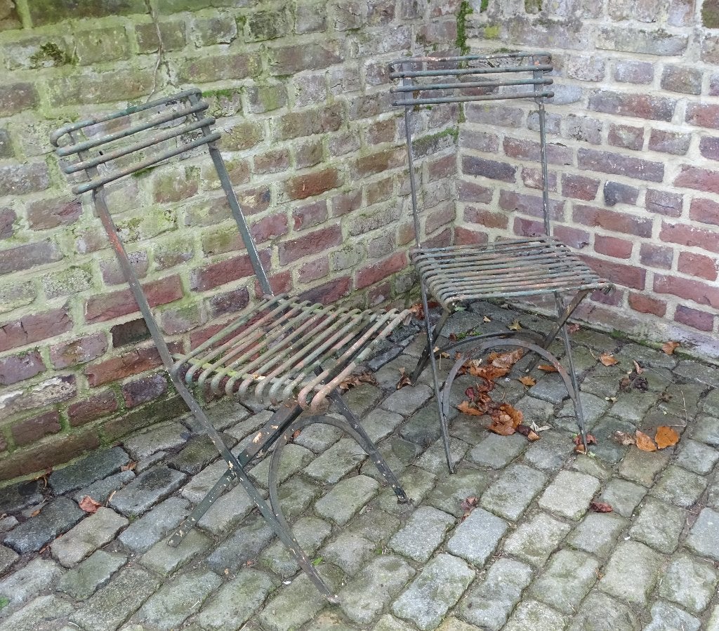 2 maal arras stoel tuinstoel klapstoel, Ophalen