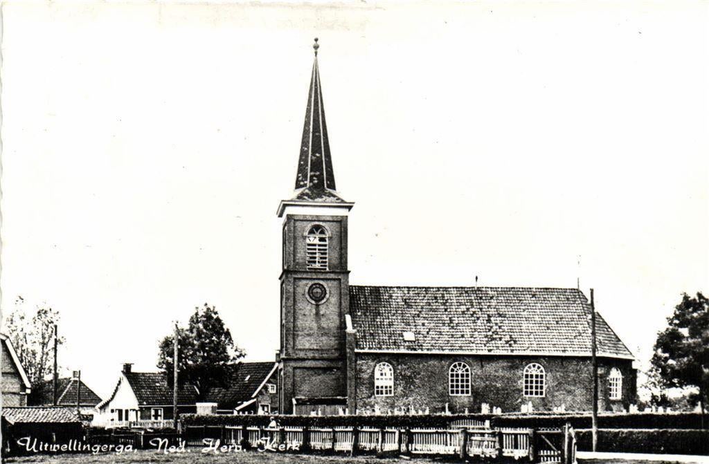Uitwellingerga, Ned. Herv. Kerk - 1970 gelopen, Ophalen of Verzenden, Voor 1920, Gelopen, Noord-Brabant
