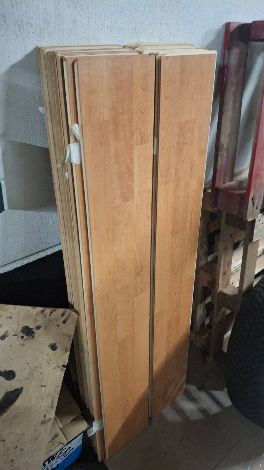 Laminaatvloer - Lichtbruin,, Ophalen, Gebruikt, 10 m² of meer, 10 tot 30 cm