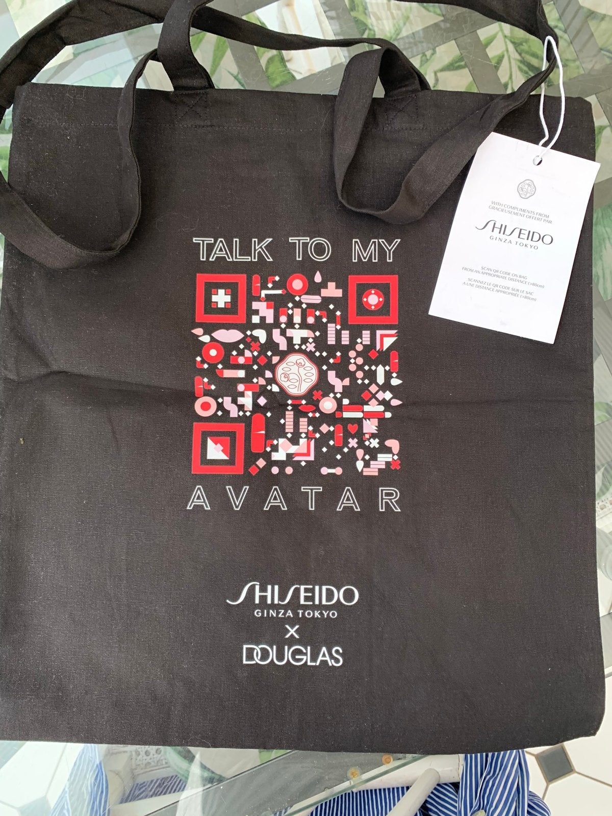 Nieuwe stoffen tas van SHISEIDO label hangt er nog aan, Ophalen of Verzenden, Nieuw, Zwart, Shopper