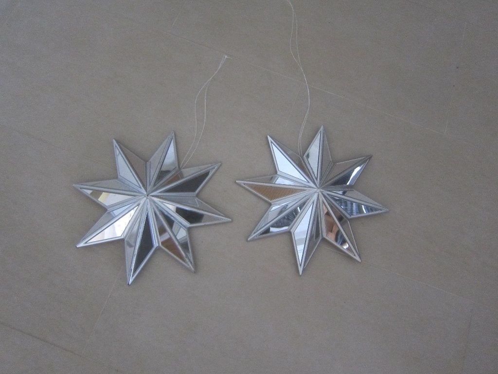kerstster ster Glas in lood met spiegels., Ophalen of Verzenden, Zo goed als nieuw