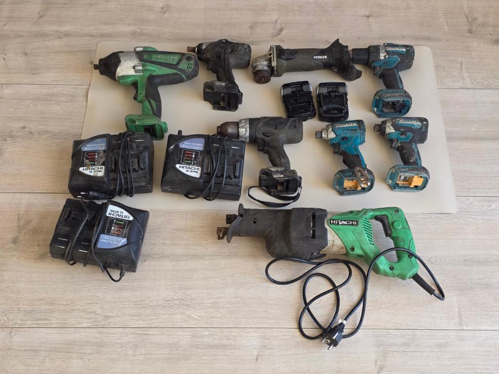 Partij Elektrisch Gereedschap(Makita & Hitachi)Opknappers, Ophalen of Verzenden, Gebruikt