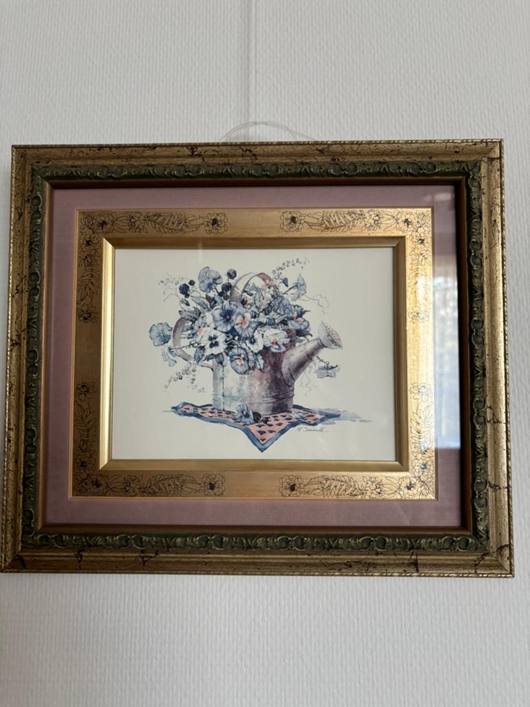 2 schilderij lijsten oudroze - goud, Minder dan 50 cm, Ophalen of Verzenden, Zo goed als nieuw, Minder dan 50 cm