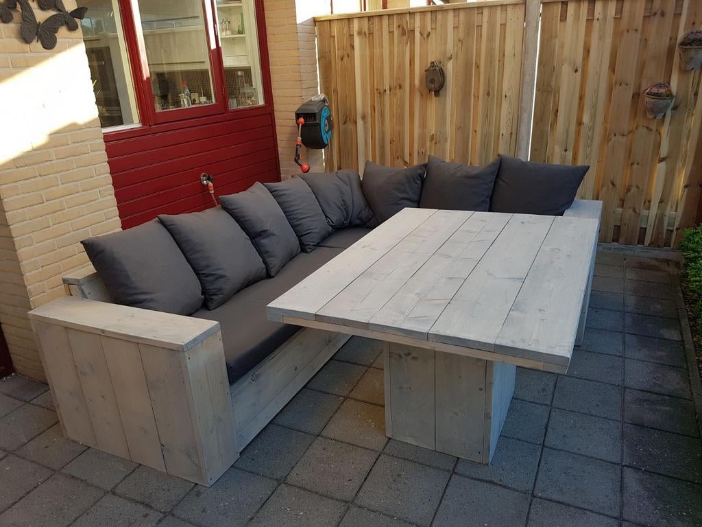 Douglas tuinbank loungebank loungeset hoekbank steigerhout, Ophalen of Verzenden, Nieuw, Hout