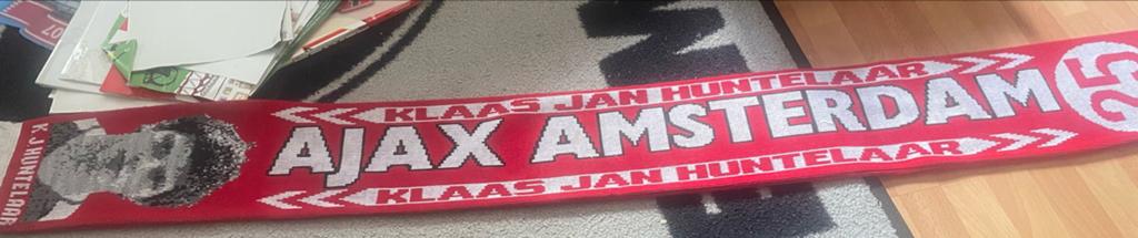 Ajax Klaas Jan Huntelaar Sjaal - Voetbal Fan Sjaal, Ophalen of Verzenden, Gebruikt, Ajax, Vaantje of Sjaal
