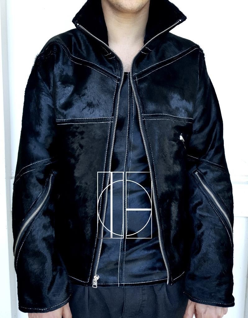 jas vacht unisex - Ann Demeulemeester leer - gothic, Kleding | Dames, Jassen | Winter, Maat 38/40 (M), Verzenden, Zwart, Onbekend