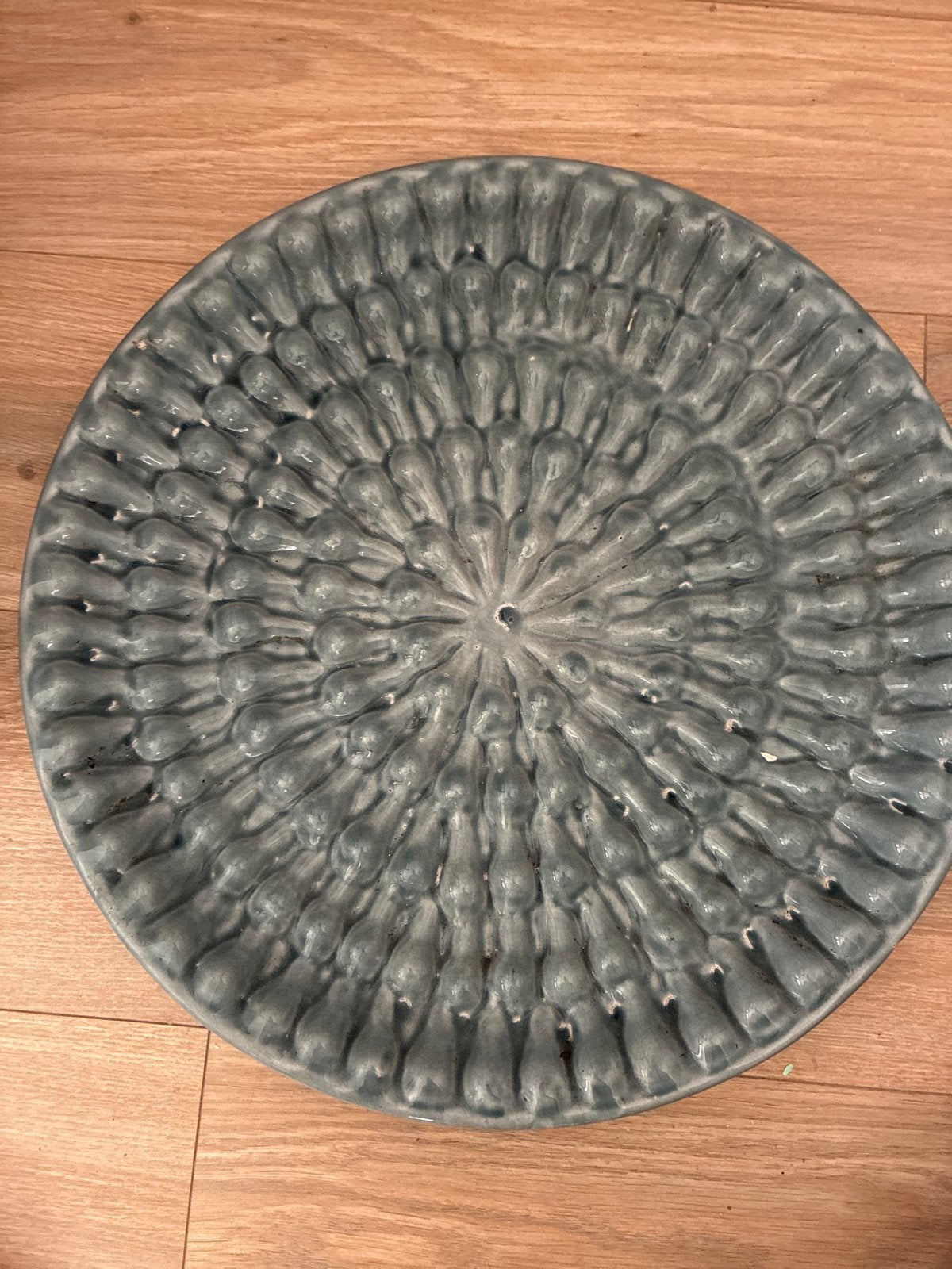 Decoratieve Keramische Schaal - Grijsblauw, Ophalen