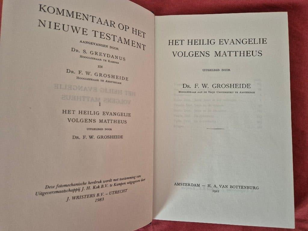 Kommentaar op het Nieuwe Testament, Ophalen, Zo goed als nieuw, Dr. S. Greydanus, Dr. F.W. Grosheide