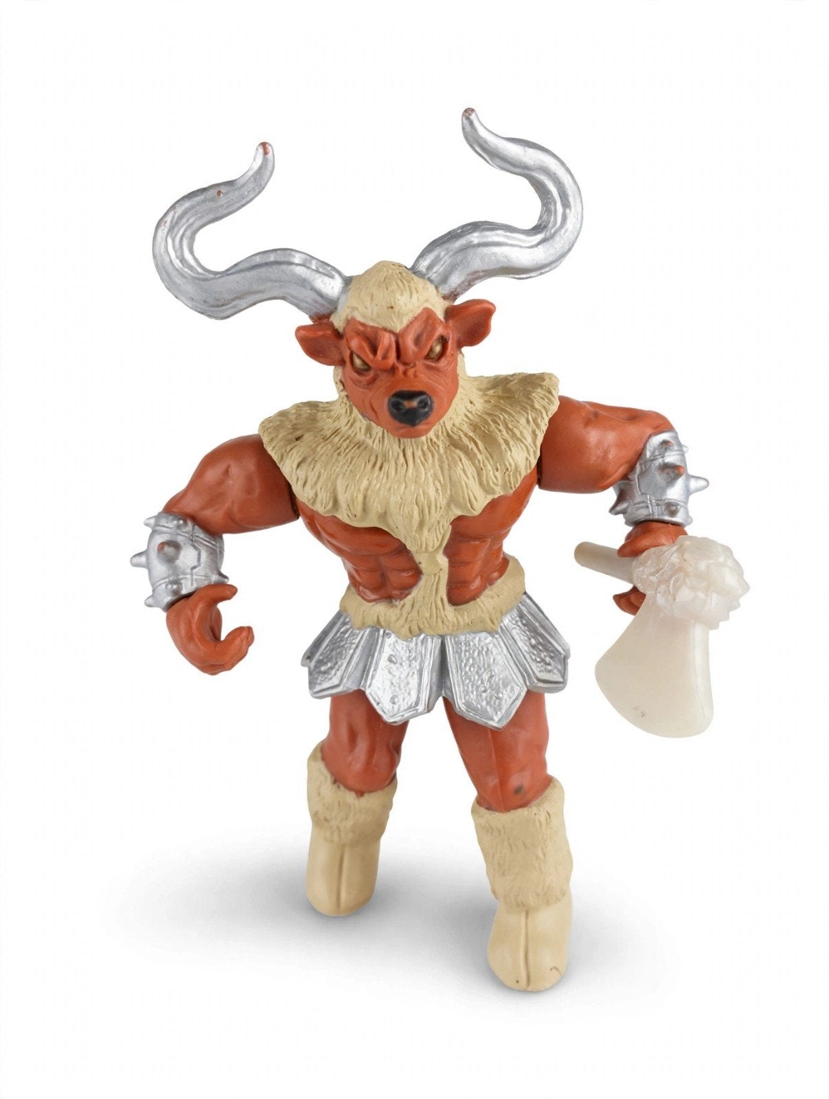 Vintage power Rangers Minotaur Stier Monster met 2 wapens, Ophalen of Verzenden, Gebruikt