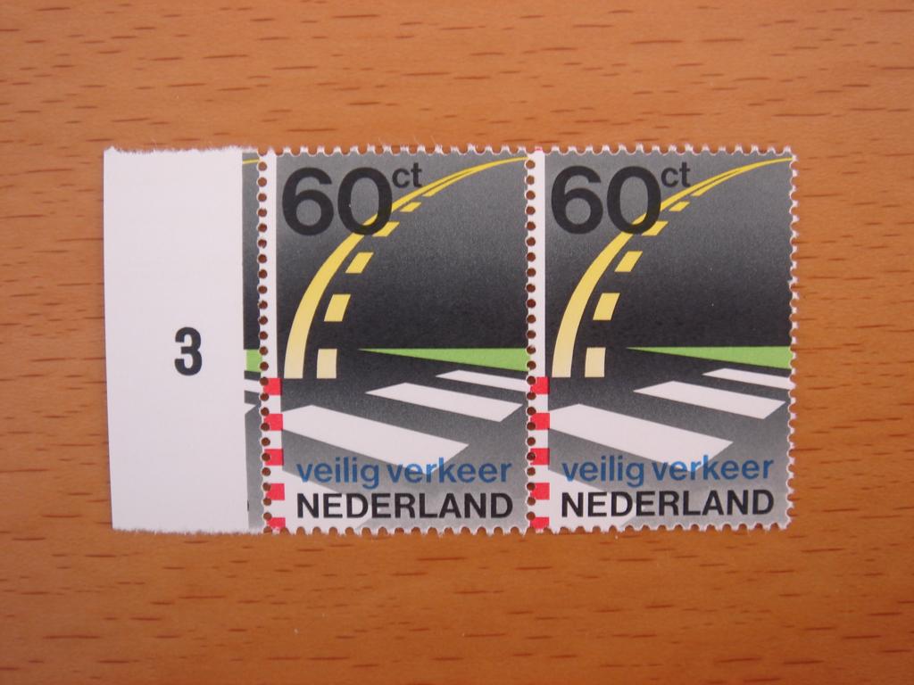 NVPH 1270 Veilig Verkeer Nederland 2x, Postzegels en Munten, Ophalen of Verzenden, Na 1940, Postfris