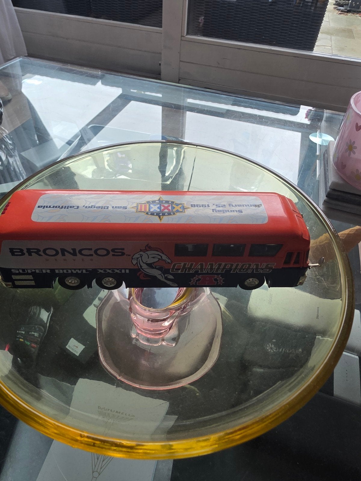 Modelbus Denver Broncos Super Bowl XXXII Champions 1998, Hobby en Vrije tijd, Overige merken, Gebruikt, 1:50 of kleiner, Overige typen