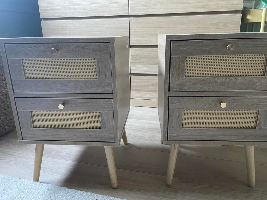 Twee nachtkastjes (nieuw!!), Huis en Inrichting, Ophalen, Zo goed als nieuw, Minder dan 45 cm, Minder dan 55 cm