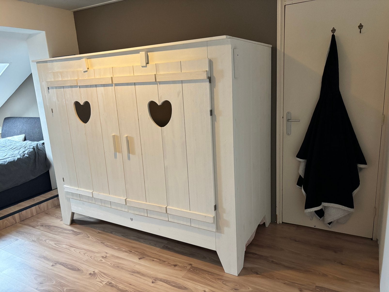 Mooie kinder bedstee, Ophalen, 85 tot 100 cm, Zo goed als nieuw, Lattenbodem