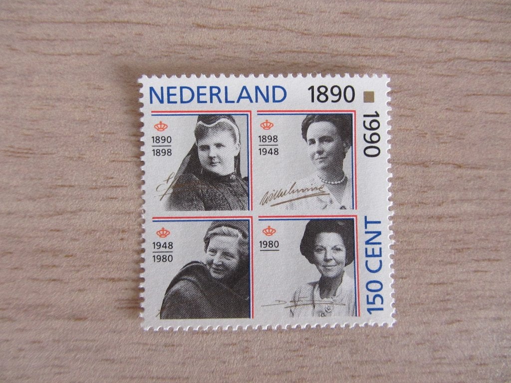 Nederland 1990 Honderd Jaar Oranjevrouwen Postzegel, Ophalen of Verzenden, Na 1940, Postfris
