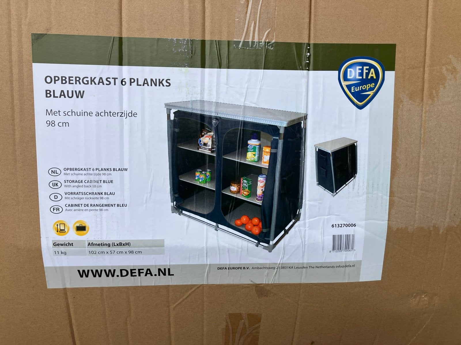 DEFA Opbergkast Blauw - Nieuw in Doos, Caravans en Kamperen, Kampeeraccessoires, Ophalen, Nieuw
