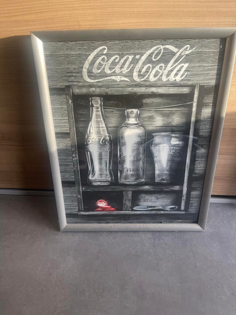 Coca-Cola bord 40x60, Verzamelen, Ophalen, Gebruikt, Reclamebord