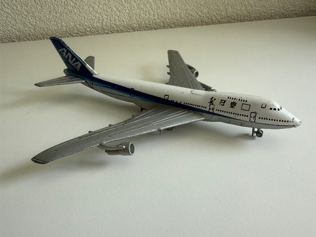 Vintage Tomica S-1/415 ANA Boeing 747 vliegtuig (1978), Overige merken, Ophalen of Verzenden, Vliegtuig, Gebruikt