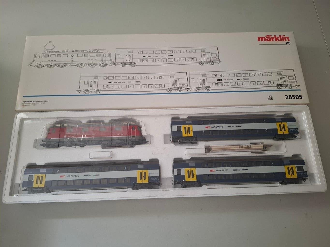 Marklin H0 28505 Treinset met Ae 6/6 loc van de SBB/FFS, Wisselstroom, Treinset, Nieuw, Ophalen of Verzenden