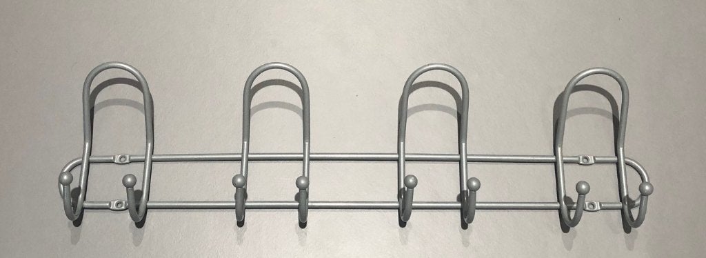 Metalen kapstok met 12 haken, Wandkapstok, Gebruikt, Ophalen of Verzenden, Minder dan 100 cm