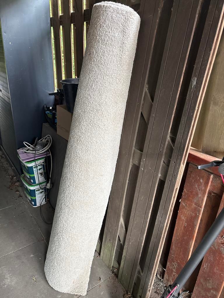tapijt - Crème/Beige, Ophalen, Gebruikt, 100 tot 150 cm, 200 cm of meer