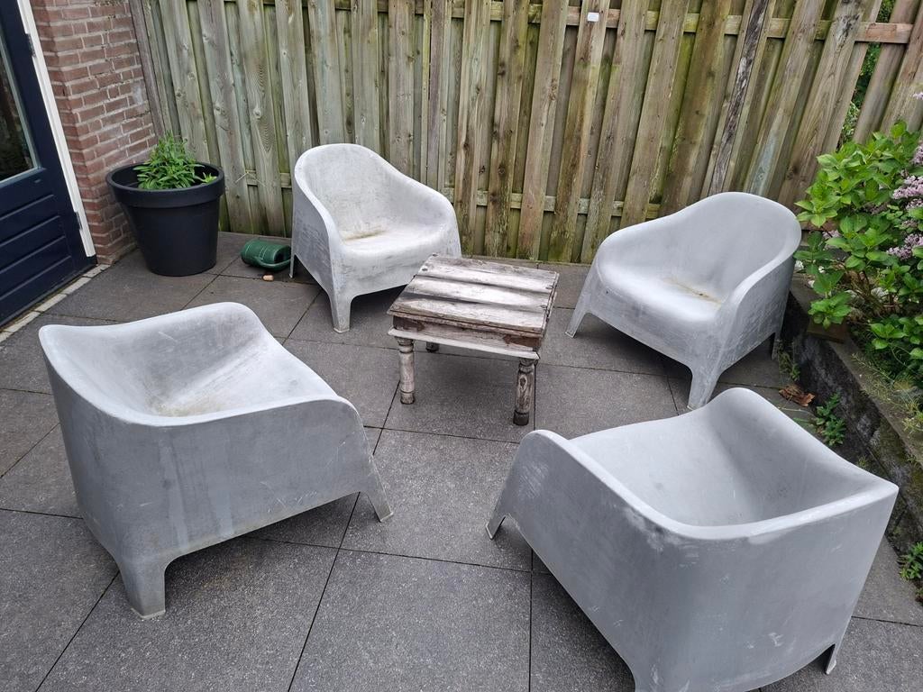 4 Ikea Skarpö tuinstoelen - gratis af te halen, Tuin en Terras, Tuinstoelen, Ophalen, Gebruikt, Kunststof, Stapelbaar