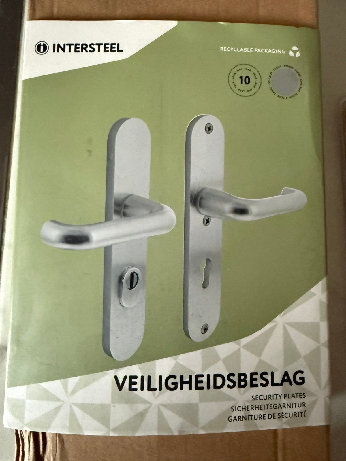 Deurbeslag RVS 3 sterren, Doe-het-zelf en Verbouw, Hang- en Sluitwerk, Ophalen of Verzenden, Nieuw, Rvs, Klink of Kruk