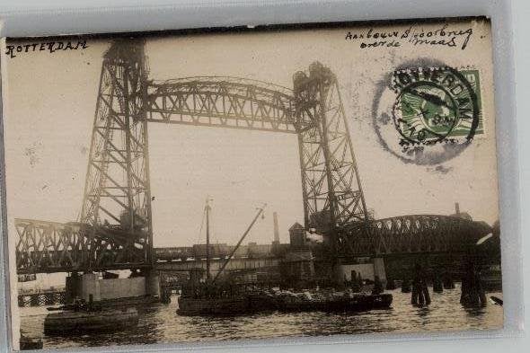 Zeldzame Fotokaart Rotterdam Hefbrug 1926, Verzenden, 1920 tot 1940, Gelopen, Zuid-Holland