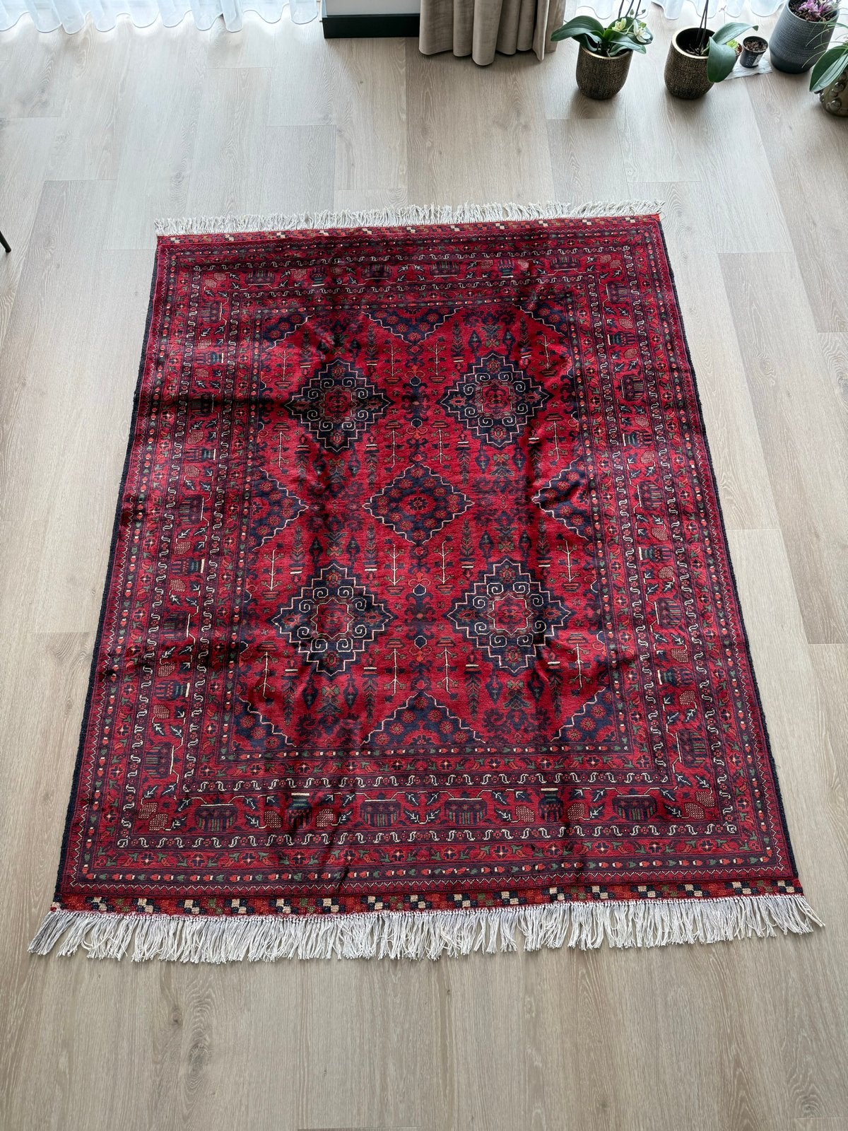 Nieuw Authentiek Perzisch Handgeknoopt Tapijt - Merinoswol, 150 tot 200 cm, Nieuw, Ophalen of Verzenden, Rechthoekig