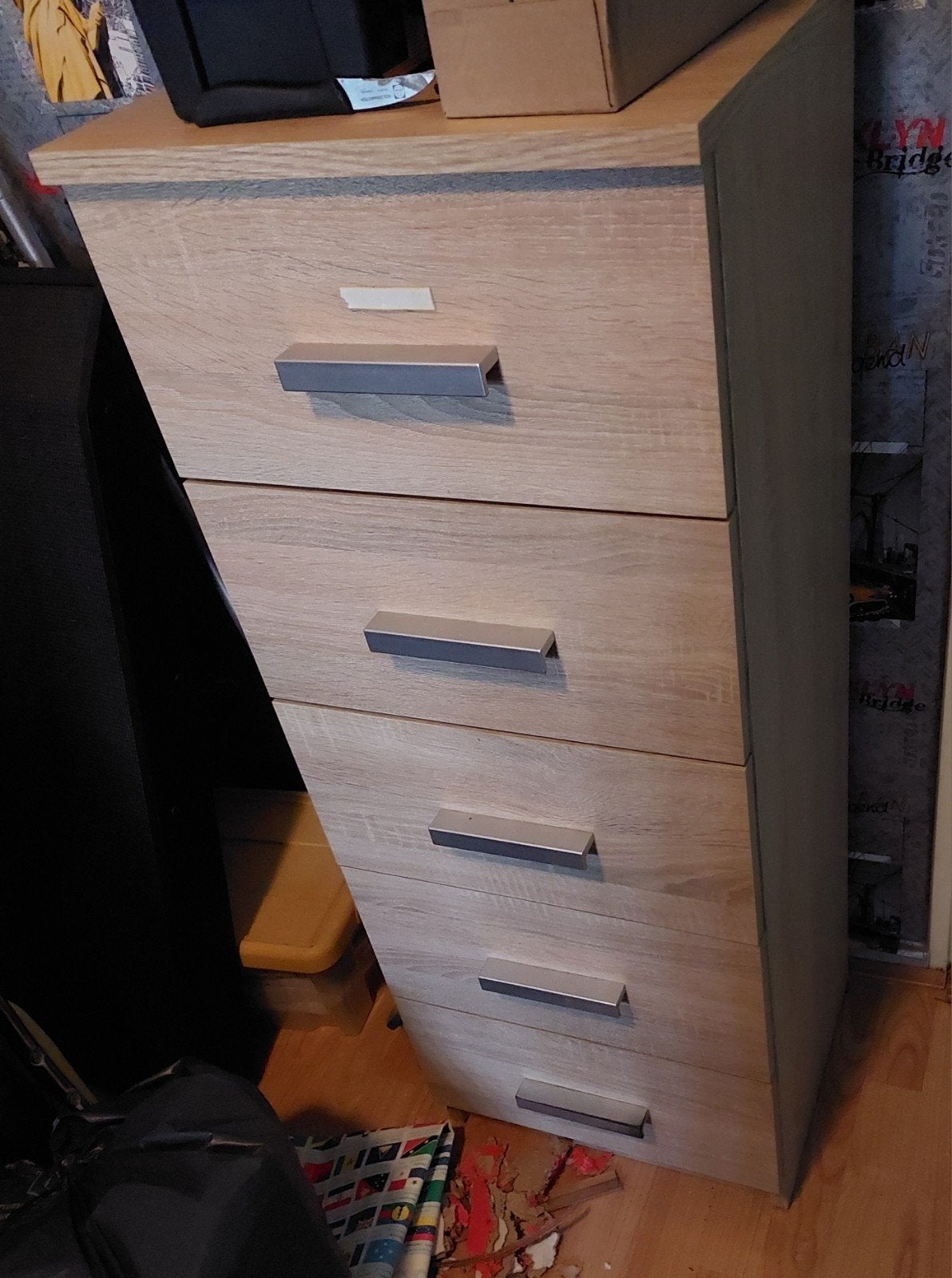 Ladekast met 5 lades - Houtlook, Huis en Inrichting, Ophalen, Minder dan 50 cm, Gebruikt, 5 laden of meer