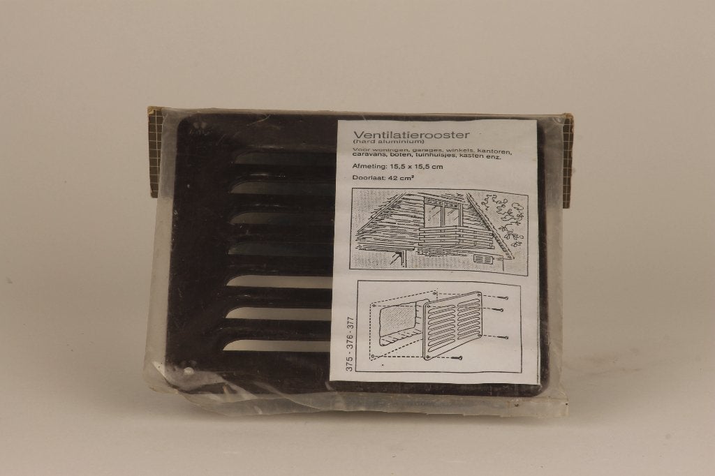 Ventilatierooster van hard aluminium, 15,5 x 15,5 cm, Ophalen of Verzenden, Nieuw, Afzuiger