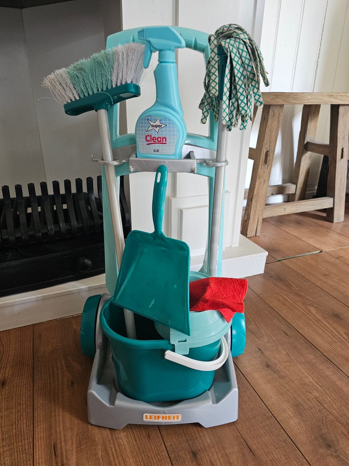 Leifheit Speelgoed Schoonmaakset met Kar, Kinderen en Baby's, Ophalen of Verzenden, Gebruikt, Jongen of Meisje