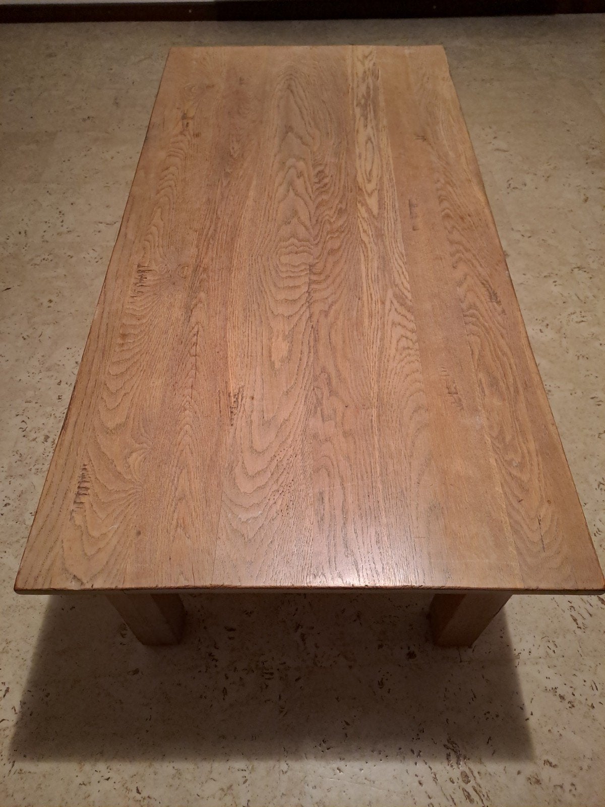 Houten salontafel met opberglade - 140x70 cm, Huis en Inrichting, Ophalen, Gebruikt, 100 tot 150 cm, 50 tot 100 cm