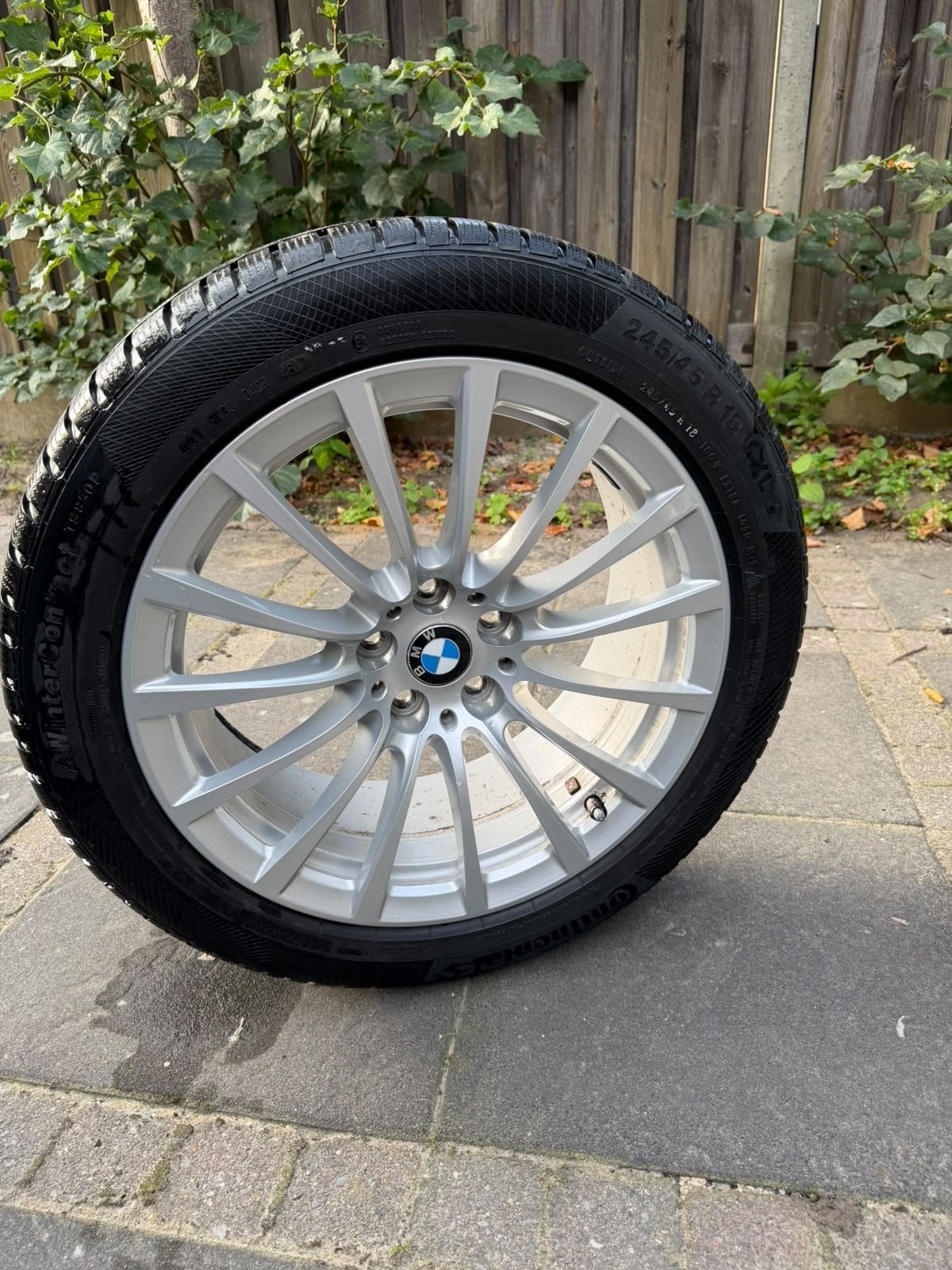 BMW 619 winterset 18 inch Continental Wintercontact TS 850P, Auto-onderdelen, 18 inch, Gebruikt, Banden en Velgen, Winterbanden