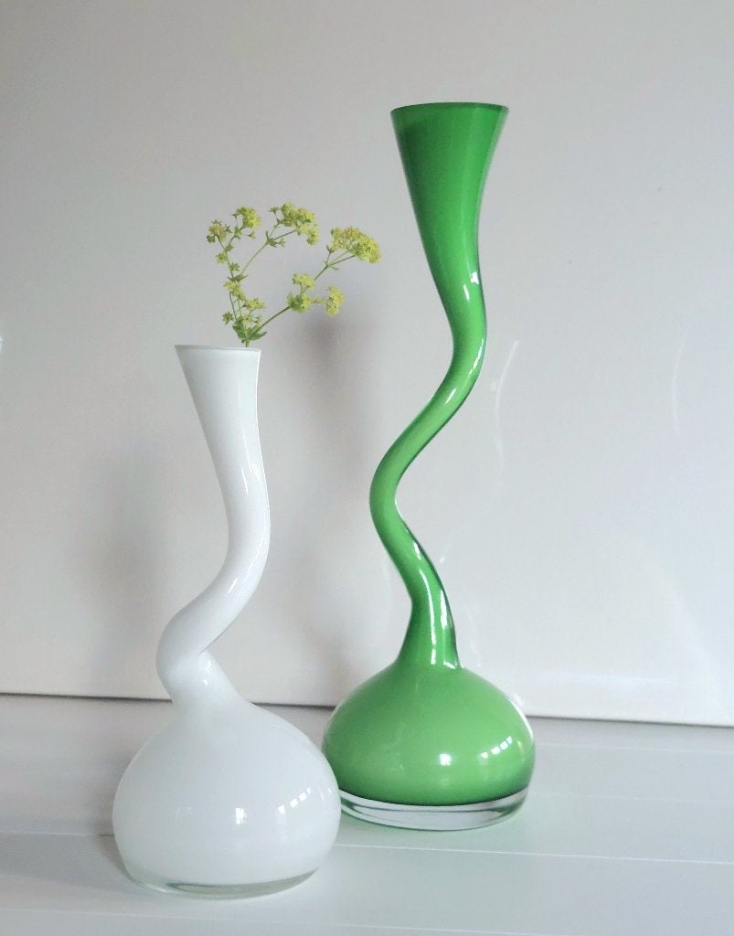 4 st. Normann Copenhagen Swing vaas 20-40 cm Deens design, Overige kleuren, Handgemaakt, Ophalen of Verzenden, Glas