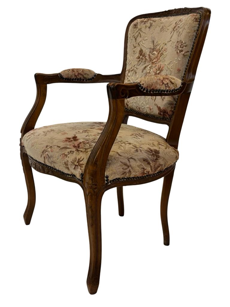 Antieke fauteuil met bloemenpatroon - Club fauteuil, Ophalen