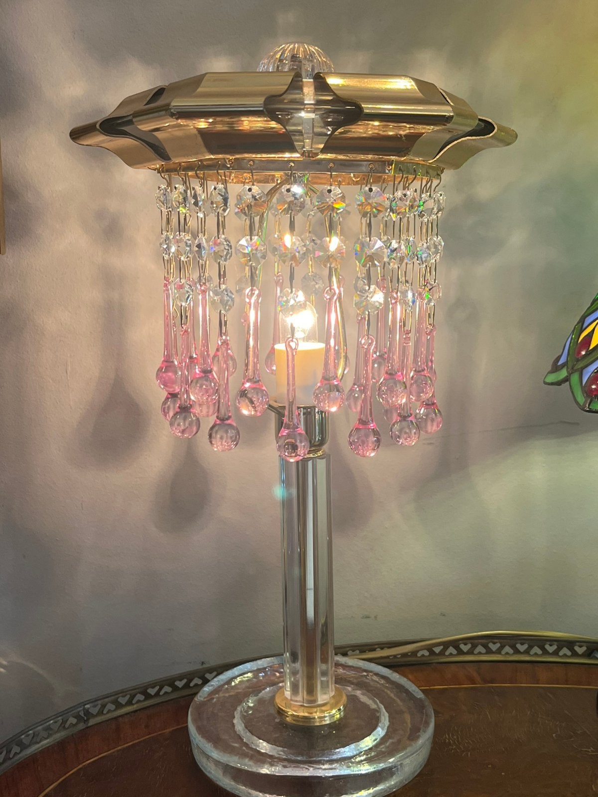 2 beschikbaar vintage kristallen Teardrop kroonluchter, Vintage, Vintage, Vintage, Ophalen of Verzenden