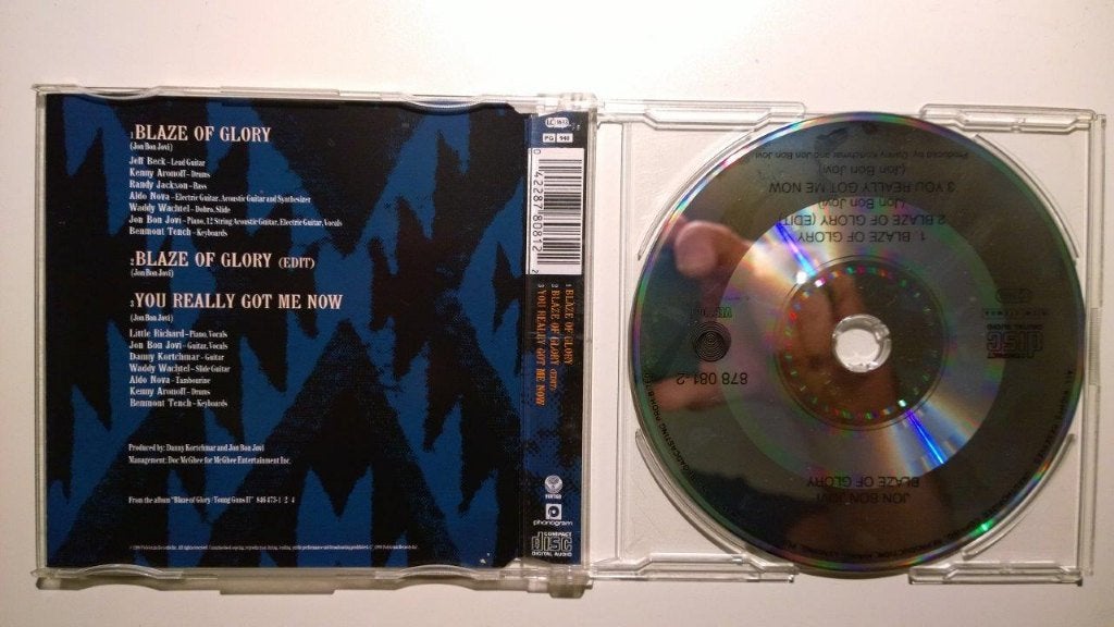Jon Bon Jovi - Blaze Of Glory (CD Single), Ophalen of Verzenden, Zo goed als nieuw, Rock en Metal