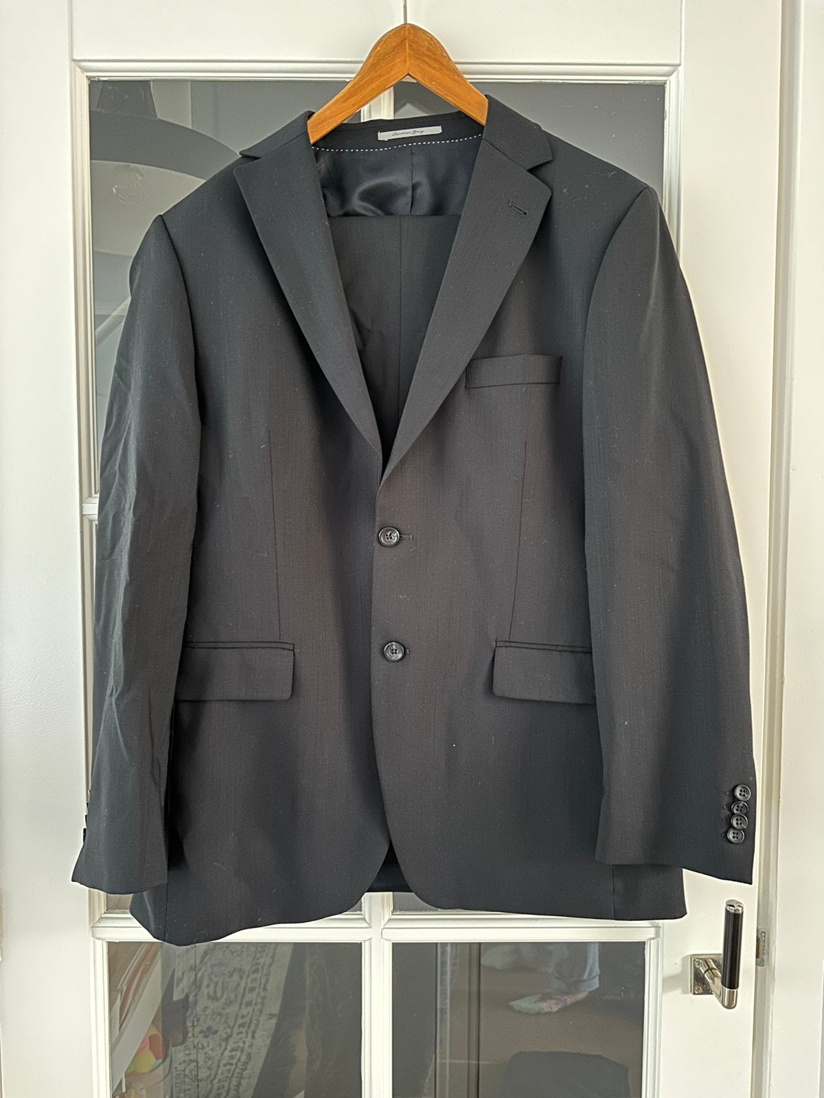 Colbert wol zwart Christian Berg maat 52, Kleding | Heren, Kostuums en Colberts, Ophalen of Verzenden, Zo goed als nieuw, Maat 52/54 (L)