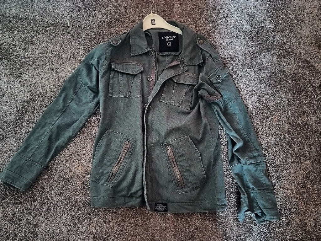 Zomerjas donkergroen Chasin Denim Maat L, Ophalen of Verzenden, Zo goed als nieuw, Maat 42/44 (L), Groen
